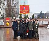 Колонна Железнодорожного района на церемонии возложения цветов к Вечному Огню